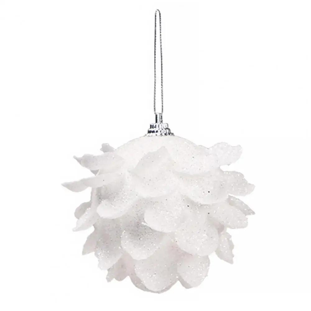 

Xmas Party Ornaments Sparkling Christmas Tree Ornaments 6pcs Hanging Pendants with Lanyard Festive Xmas Balls for Widely Used