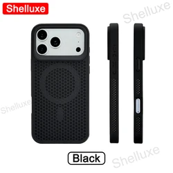 Breathable Mesh Magnetic Cooling Case - Shelluxe PC Hard Cover - iPhone Air (Black)