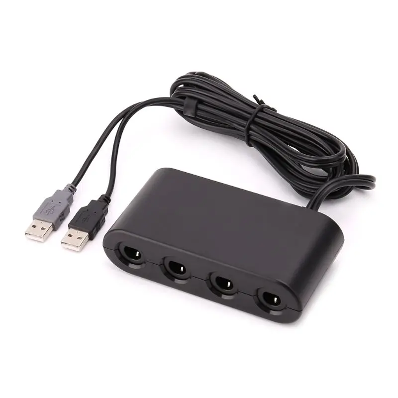 Protable 3 in 1 4 포트 컨트롤러 USB 어댑터 변환기 스위치 Wiiu PC 게임 컨트롤러 액세서리에 적합 드롭 배송
