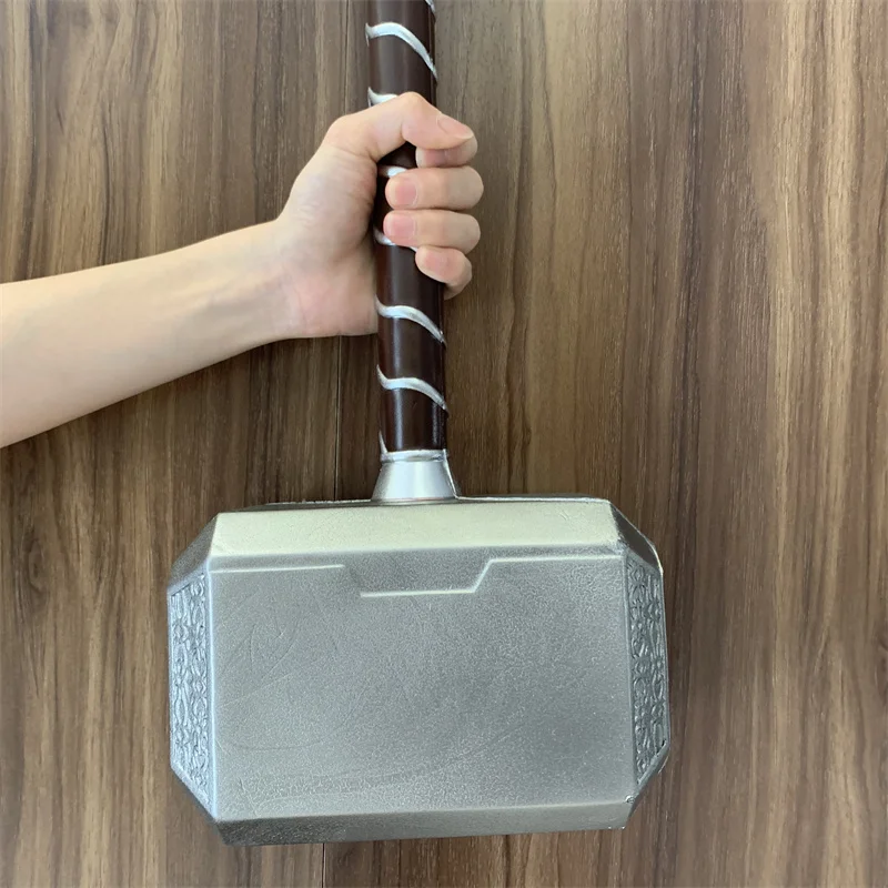 1:1 Thunder Hammer Cosplay Weapons Collectible Model Toys Superhero Props Accessories Halloween Decor Gift Toy Safe Rubber 4