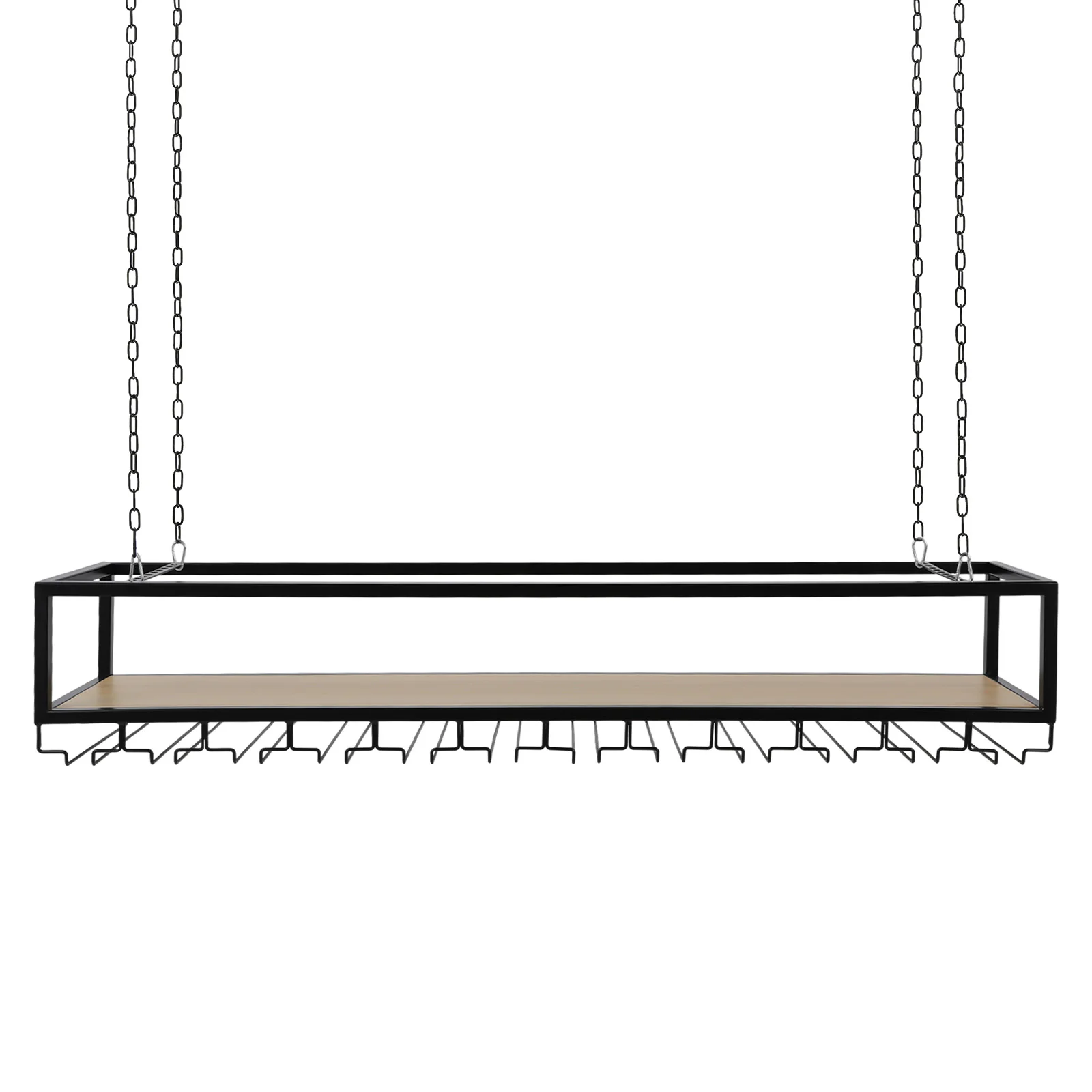 165.35LBS Hängendes Weinglasregal mit Glashalter und Regal, verstellbarer industrieller hängender Weinflaschenhalter – Detail 9