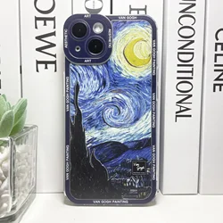 Sunflowers and Starry Night Van Gogh Art Aesthetic Phone Case - iPhone 12 (01)