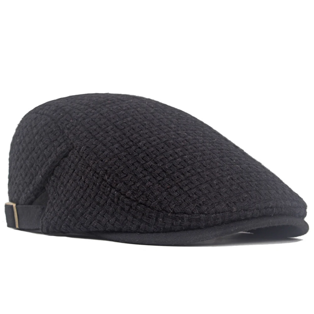 

Retro Style Men's Gray Newsboy Beret Hat Casual Knit Hat Sun Protection Adjustable Size Corduroy+Cotton Material