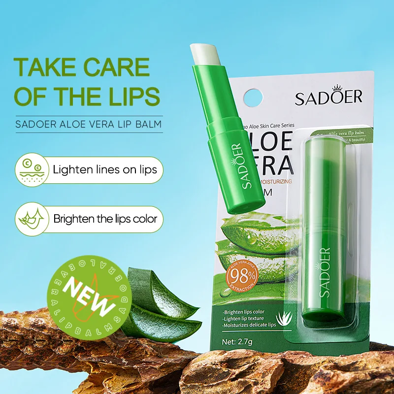 SADOER Vitamin C Aloe Coconut Lip Balm Moisturizing Anti Cracking Hydrating Repair Nourishing Lipstick Lips Skin Care Products 2