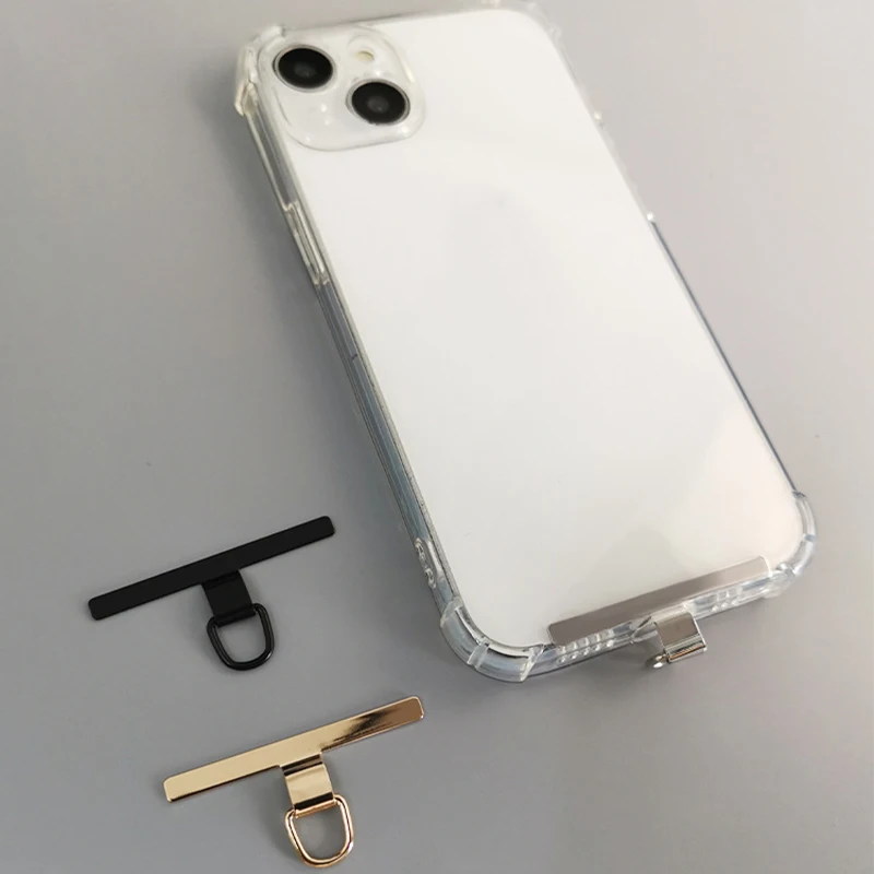 Phone Tether Patch Universal Metal Phone Lanyard Patch Anti-Lost Replacement Attachment Hanging Cord Tab Stainless Steel Cellphone Straps Cards