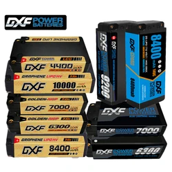 DXF Lipo 2S Shorty 6300mAh Battery 7.6V 7000mAh 4400mAh 10000mAh 9200mAh 8400mAh 5mm Bullet Racing Series HardCase for RC Car