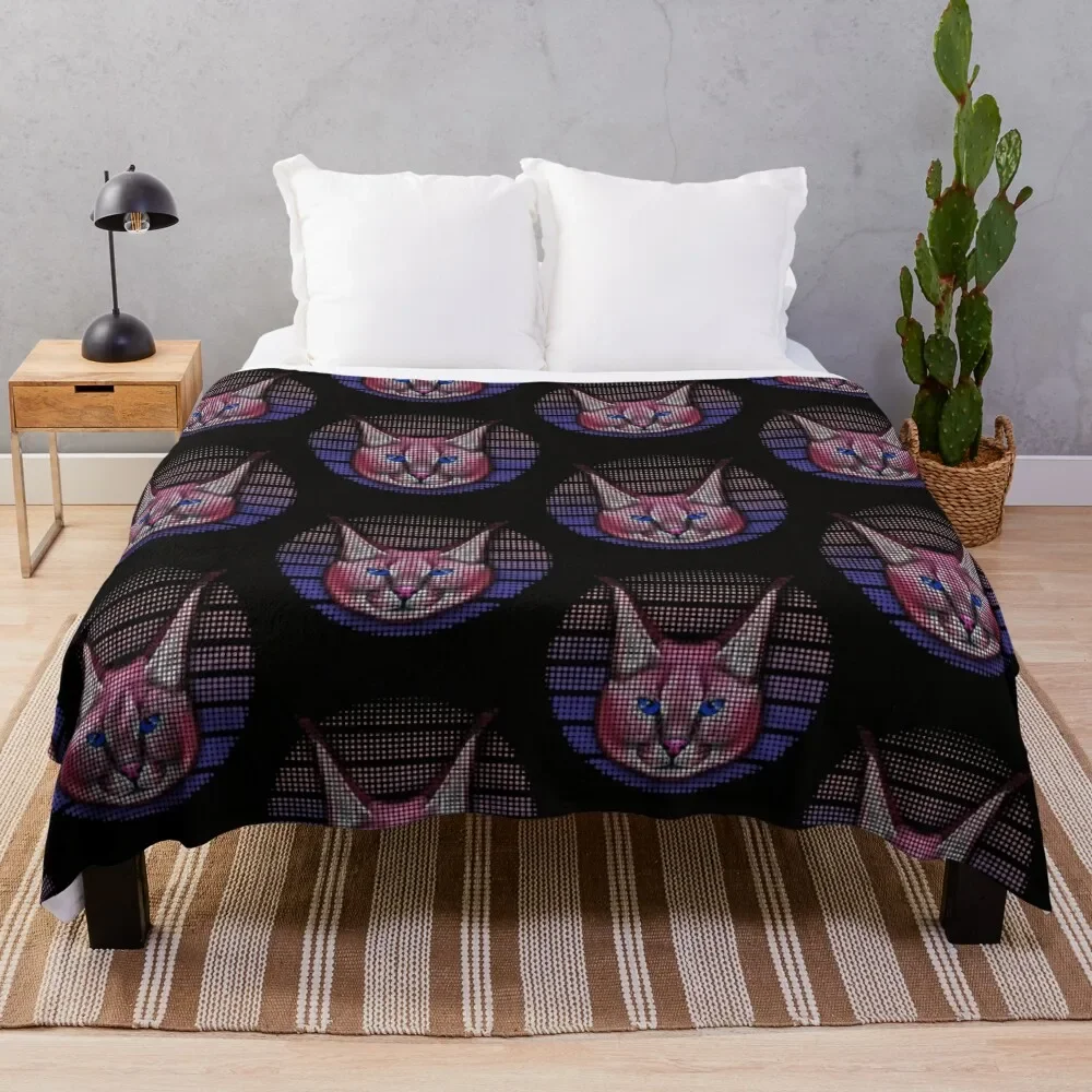 

Caracal vintage caracal big cat caracal Throw Blanket Hairy Blanket Fluffy Soft Blankets Baby Blanket Fluffy
