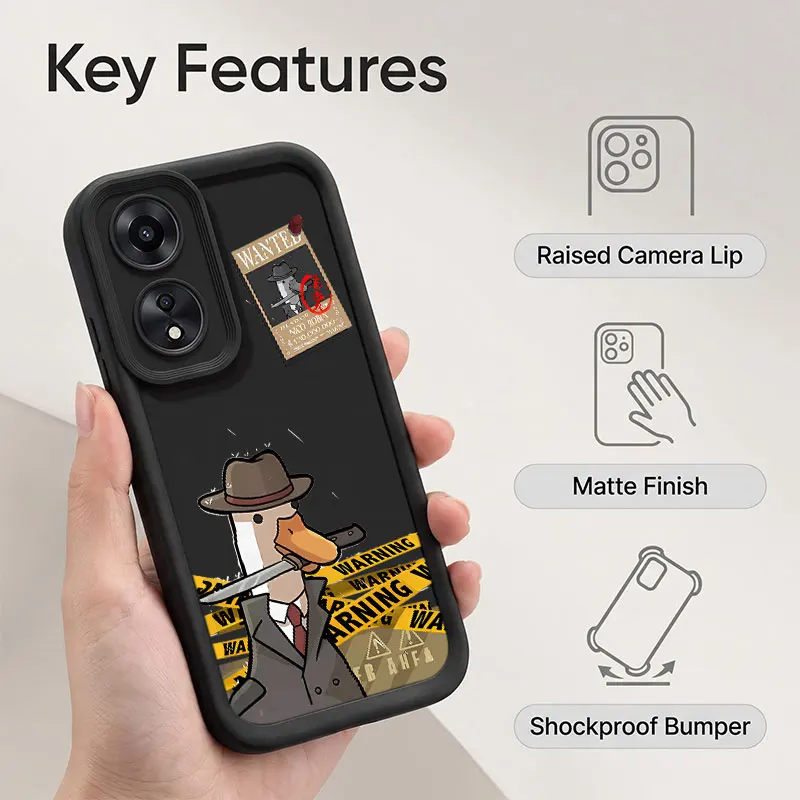 Whimsical Fighting Duck Silicone Phone Case