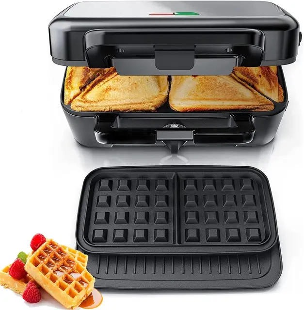 Detachable Plates Waffle Maker Meat Ball and Sandwich Maker Grill Maker 3  in 1 for Household - China Toaster Grill Maker and Waffle Maker price