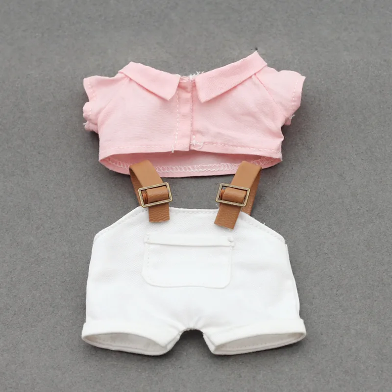 thumbnail image 1 of Ropa y accesorios para muñecas de peluche Kawaii de 17 cm, para muñecas ídolos de Corea del Kpop, Exo, Labubu, camisa, mono, sombrero, ropa de regalo, 1 of 5