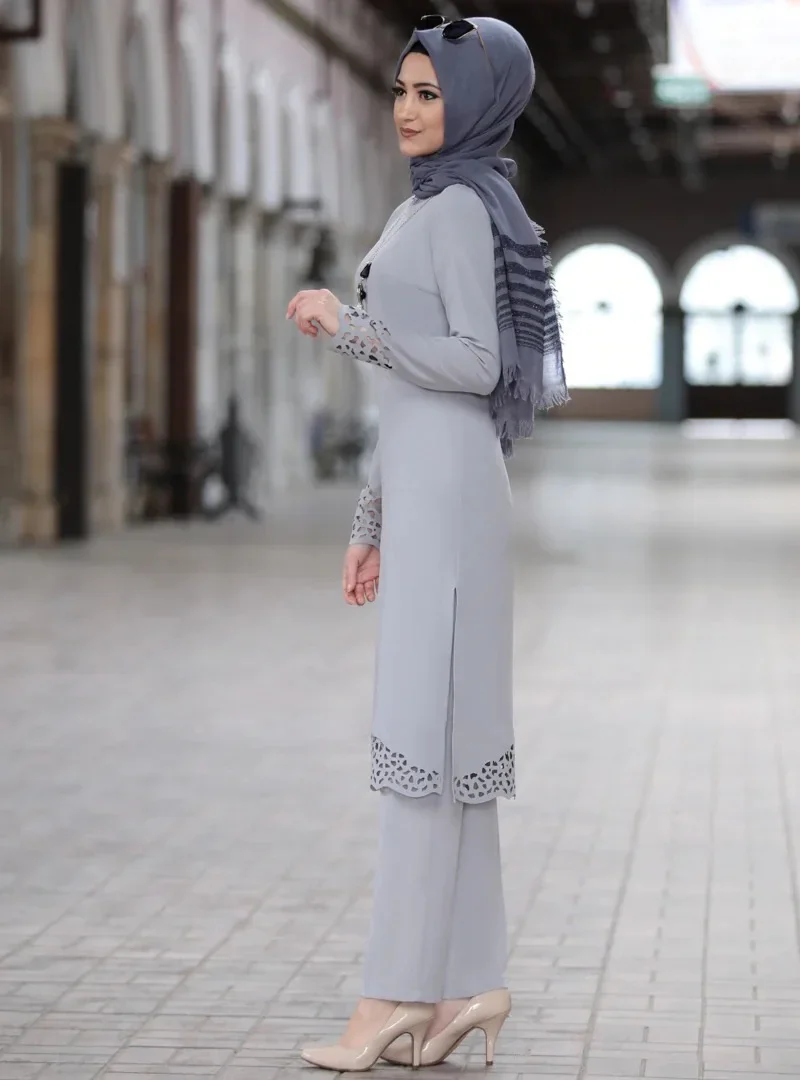 2023 Set Muslim Dress Abaya Women Elegant Caftan Marocain Abaya Dubai Kaftan Islam Robe Eid Mubarak Ramadan New Robe Dress