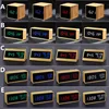 100% Bamboo LED Alarm Clocks Temperature Humidity Multifunction Digital Wooden Snooze Clock Voice Control Living Room Decoration 6