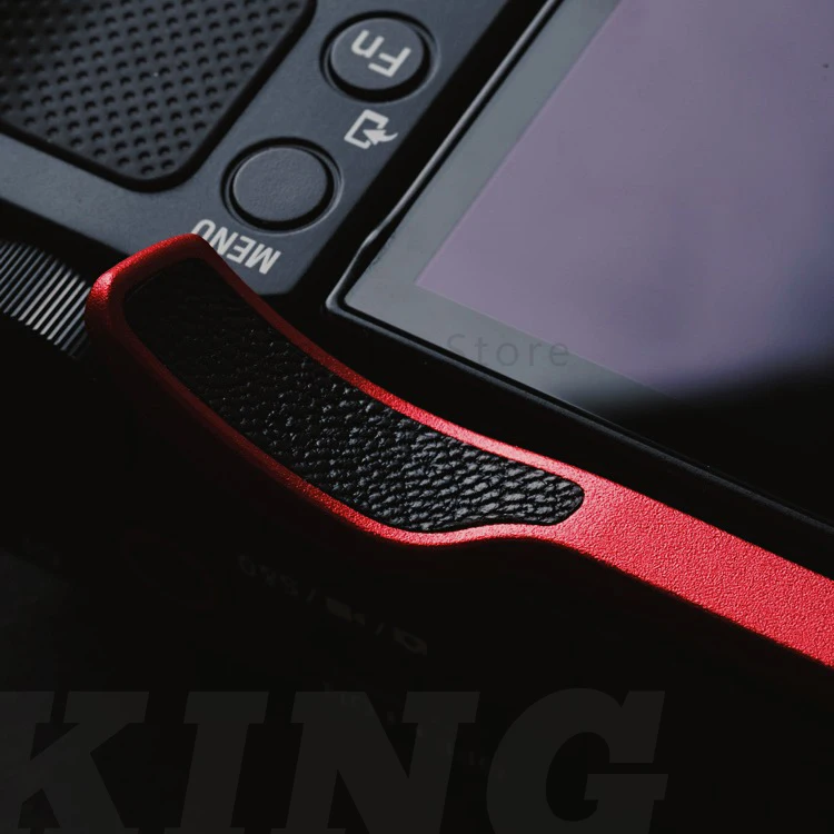 Metal Hand Grip para Câmera Sony Zve10 Sapato Quente Thumb-up Hotshoe Couro Proteger Zv-e10