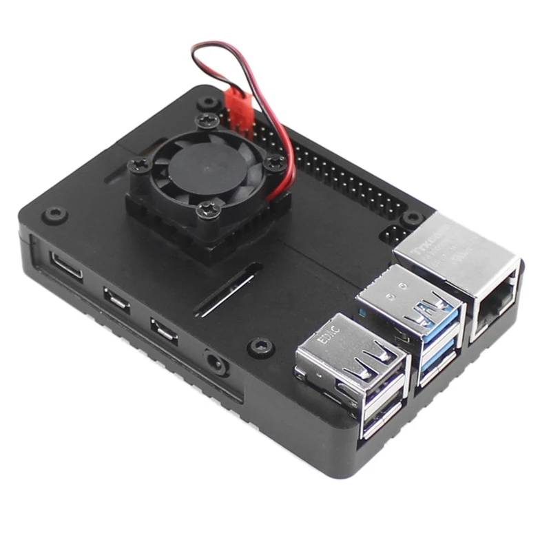 

For Raspberry Pi 4B Aluminum Alloy Heat Dissipation Shell CNC Metal Protective Shell Box