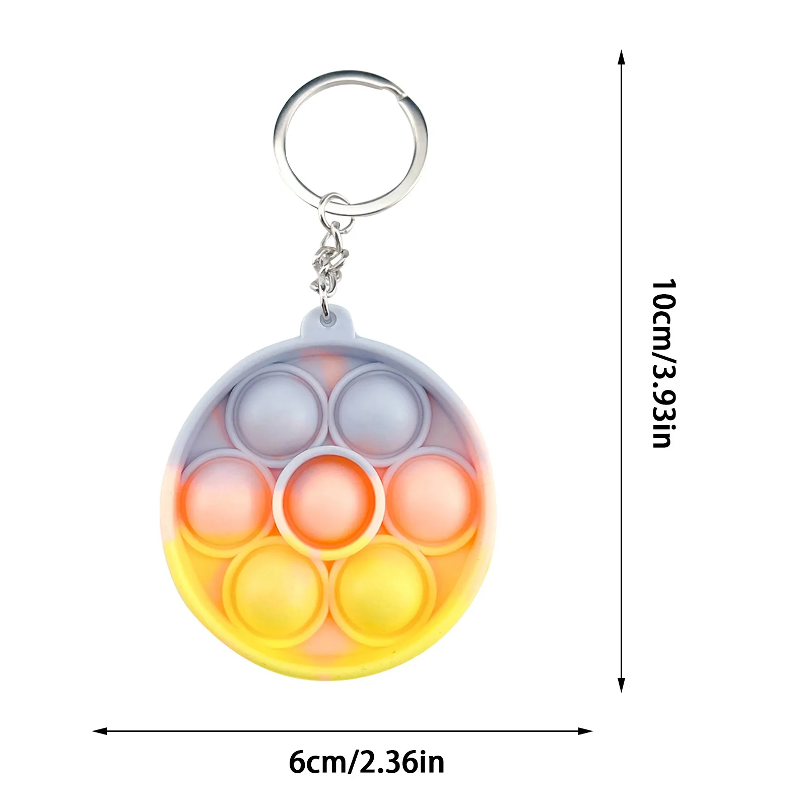 Mini Pops Simple Dimple Keychain Its Push Bubble Anxiety Sensory Fidget Toy Anti Stress Relief For Autism Adults Key Chain Toys squishy mesh ball Squeeze Toys