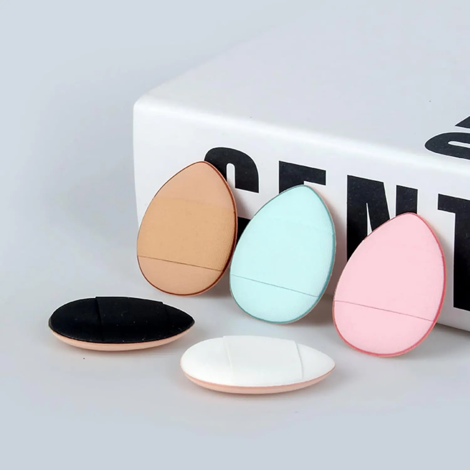 40PCS Vegan Makeup Sponges - Latex-Free Multi-Shape Puffs for Liquid/Powder, Reusable Travel Sponges (Hypoallergenic)