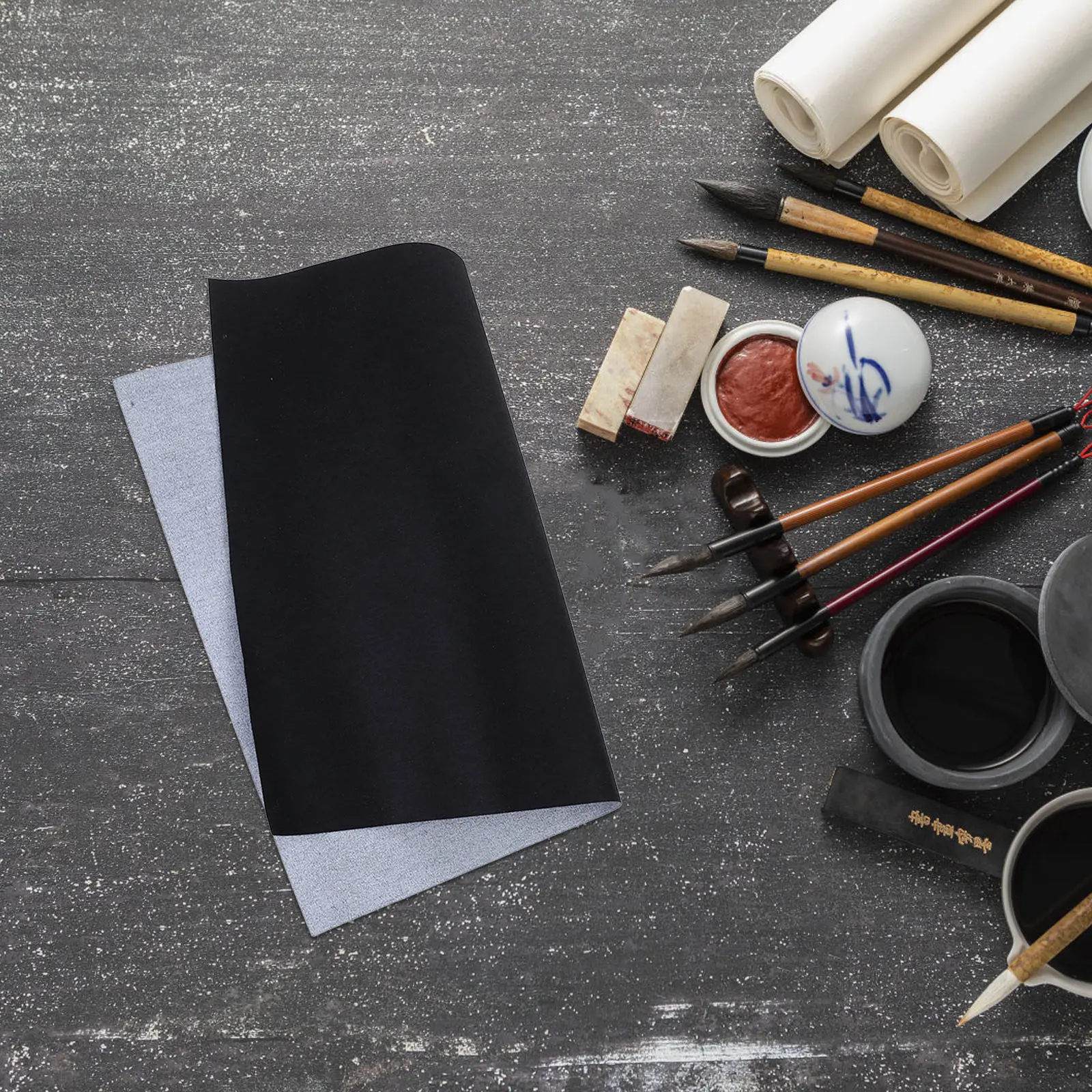 중국 서예 및 수묵화 연습을 위한 6Pcs 재사용 가능한 수채화 매트, 부드러운 필기 표면, 잉크가 묻어나지 않음, 잉크가 필요 없음