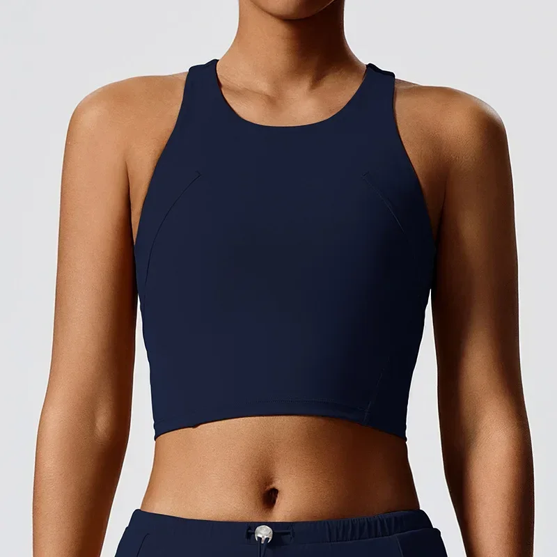 2PCS Yoga Tennis Skirt Set Gym Outdoor Bra with Chest Pad Crop Top High Waist Fitness Skirt Suit Women Golf Workout Sport