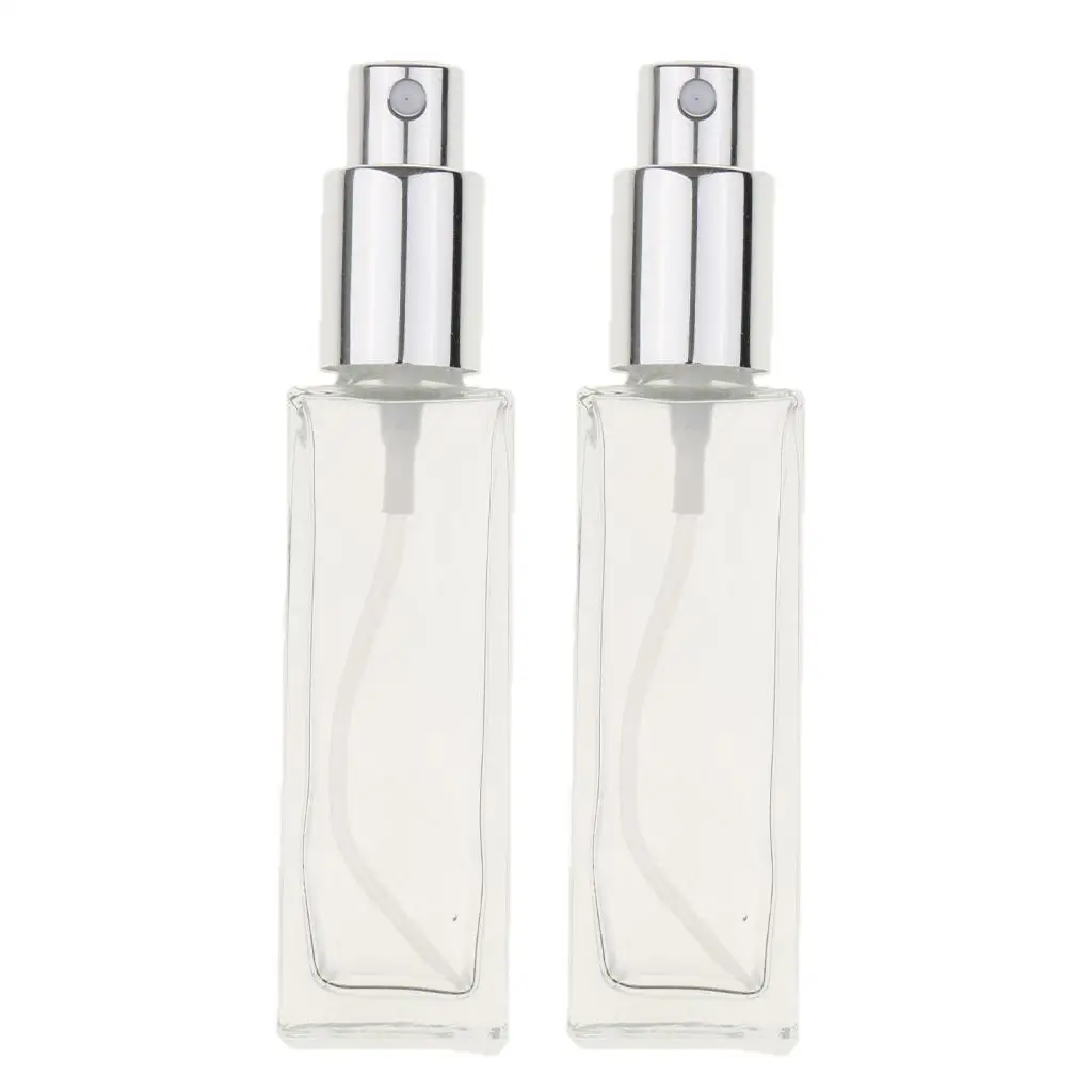 여행용 유리 스프레이 병, 무화기 리필 가능한 향수 빈 병, 2x30ml