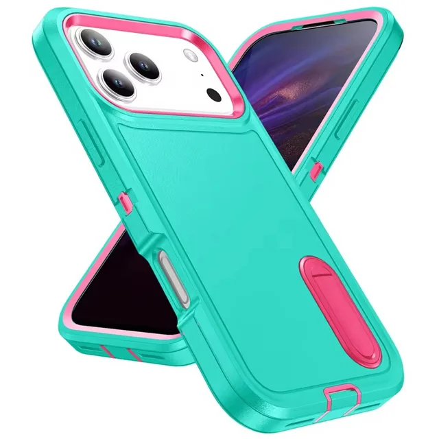 ตัวเลือกสินค้า เคสกันกระแทกไฮบริด 3in1 สำหรับ iPhone 17/16 Pro Max Plus วัสดุ PC แข็งแรง