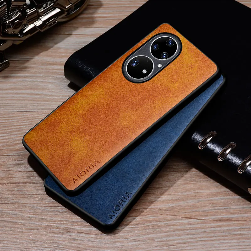 Luxury Vintage Leather Skin Phone Case Cover