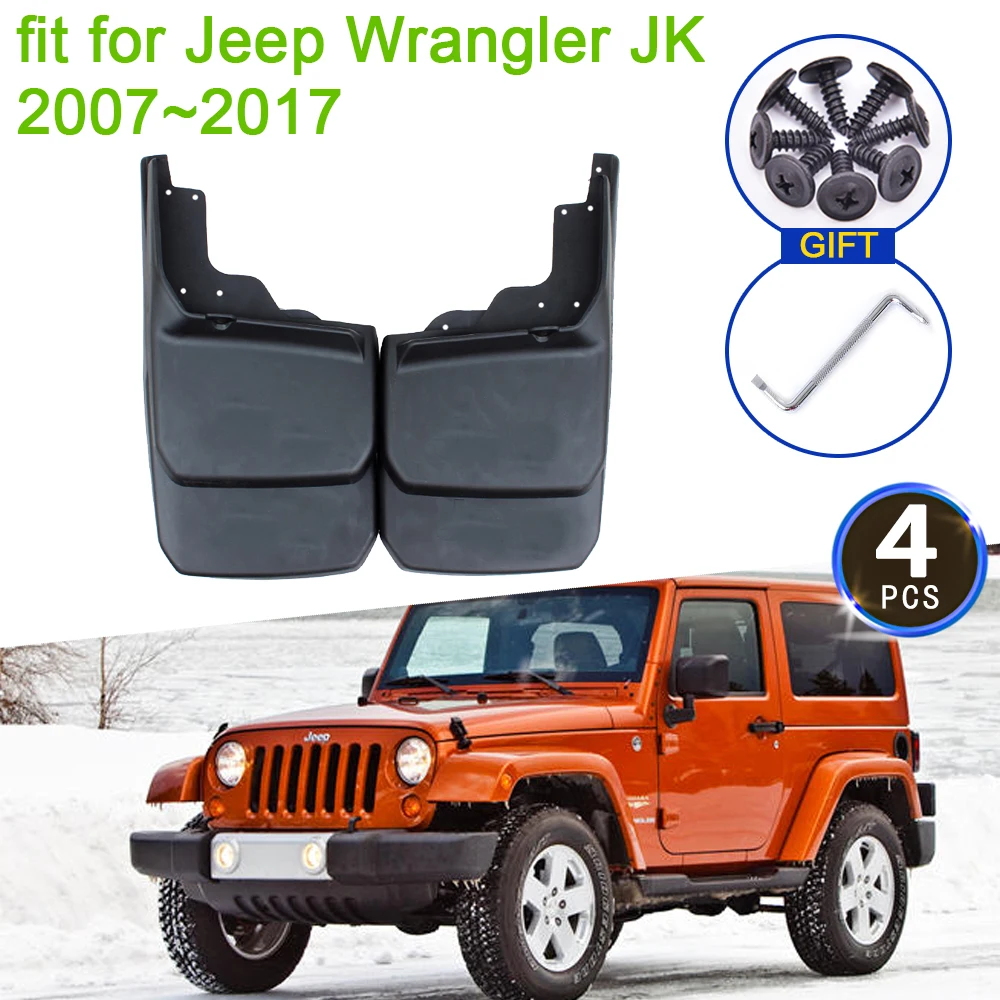 

For Jeep Wrangler JK 2007 2008 2009 2010 2011 2012 2013 2014 2015 2016 2017 2018 Mud Splash Grade Mudguards Front Fender Mudflap