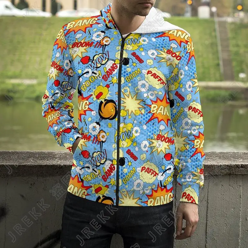 thumbnail image 1 of Sudadera con capucha y estampado 3D de dibujos animados, sudadera con cremallera y letras explosivas, estilo punk y grafiti, para hombres, mujeres y niños, ropa de calle de moda, 1 of 5