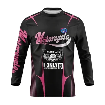 T-shirt a maniche lunghe autunno inverno per sport all'aria aperta da donna da uomo Abbigliamento da ciclismo Abbigliamento sportivo da moto da uomo fuoristrada top y2k 1