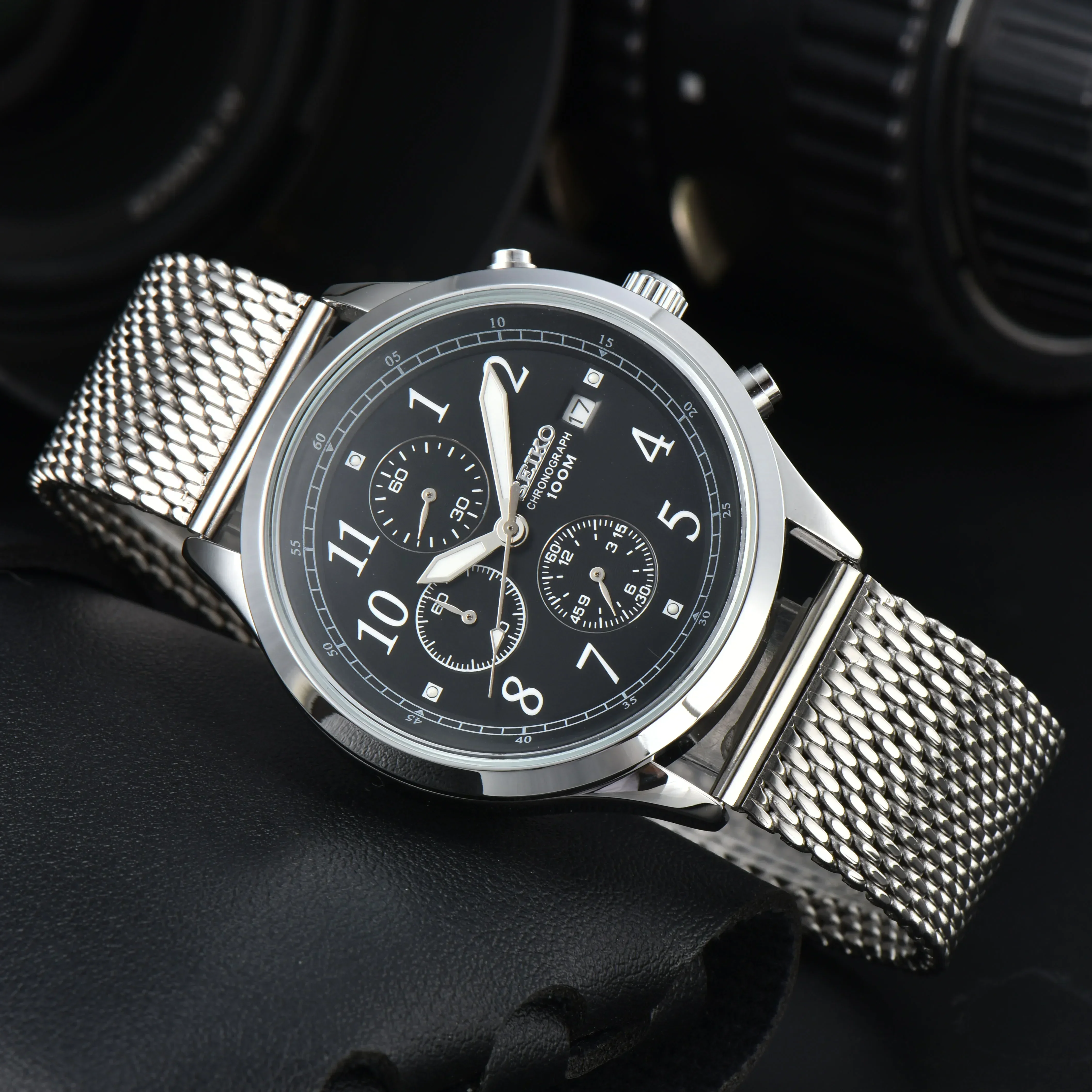 남성용 탑 세이코 시계, 럭셔리 탑 타임 스타일, 스포츠 자동 날짜 손목시계, 비즈니스 크로노그래프 쿼츠 AAA 남성 시계 