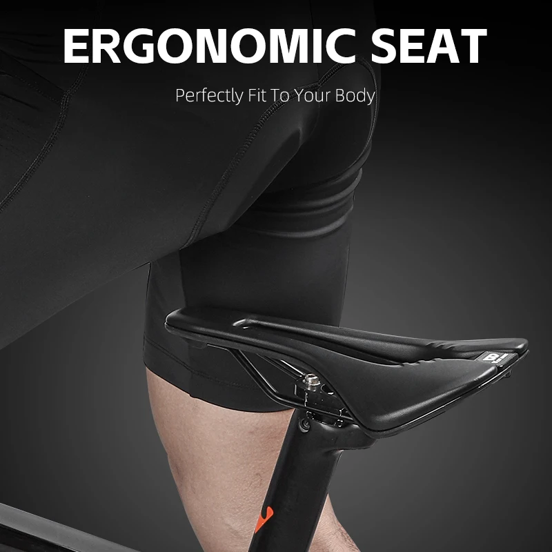 Ergonomic Lightweight Racing Bike Saddle - PU Leather Breathable Gravel Bicycle Seat