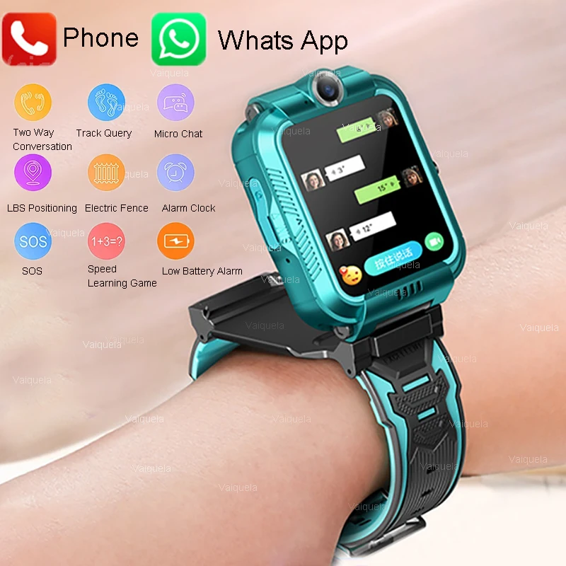 Reloj inteligente para niños, dispositivo resistente al agua IP67, SOS, antipérdida, llamadas telefónicas, Tarjeta SIM 2G, rastreador de ubicación, regalo