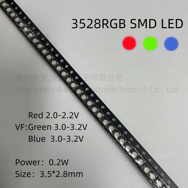 ตัวเลือกสินค้า LED หลากสี 100 ชิ้น สำหรับงานไฟฟ้า