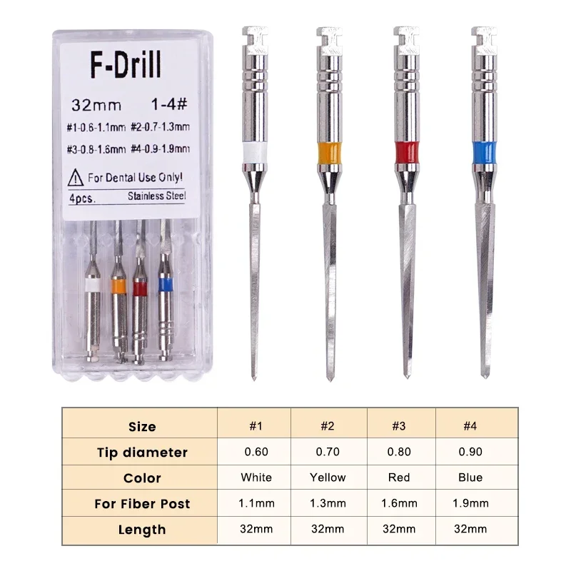 Endodontic Root Canal Fiber Post Dental Drill Kit For Clinic_voghion.com