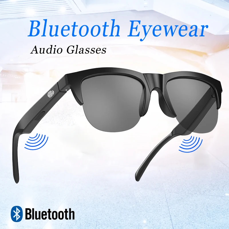

Смарт-Очки Беспроводные с поддержкой Bluetooth 5,3, солнцезащитные очки для вызова, спортивные HD-очки с музыкой без использования рук, с защитой от синего света, уличные очки
