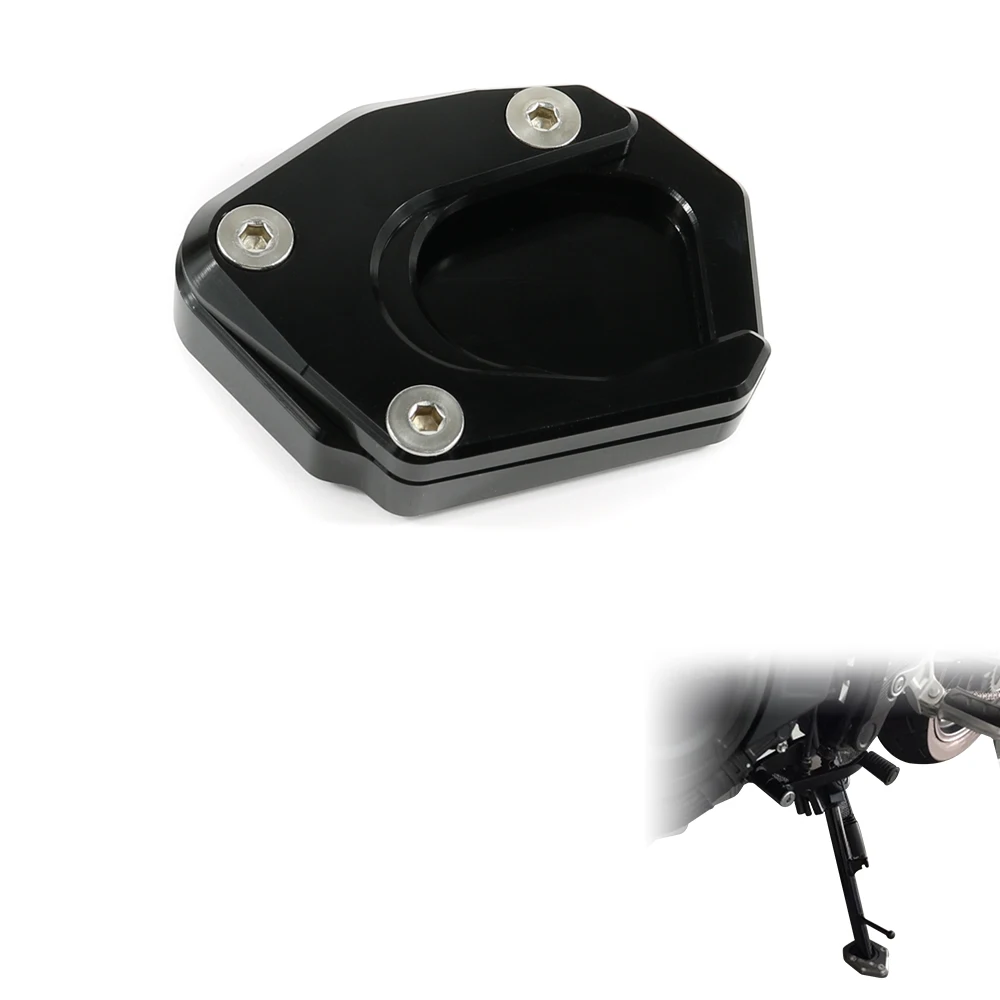 Piedino Allargato Per Cavalletto Laterale Moto – CNC In Alluminio Anodizzato Per Honda CB/CBR Series (Nero)