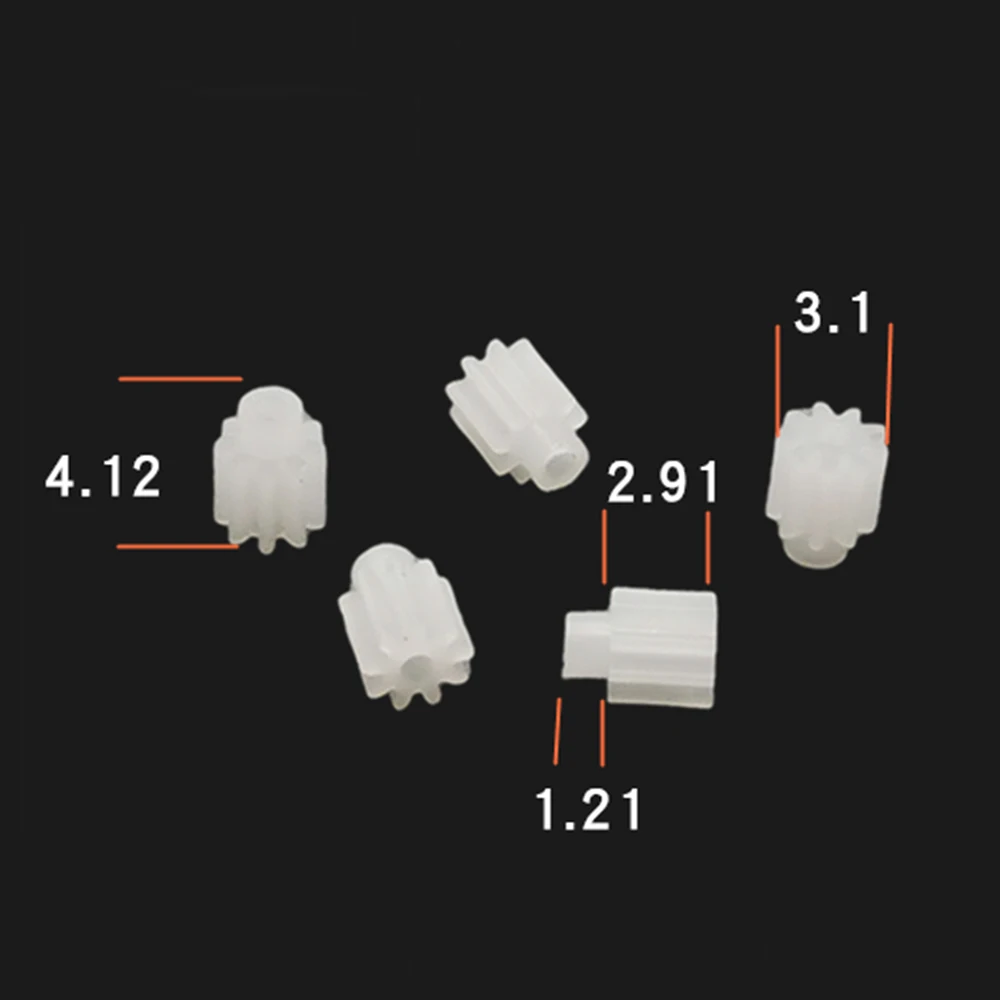 4Pcs 9T Gear 9 Teeth Plastic Fit DIA 1mm for SYMA X5 X5C X5A 7*20mm Engine Wheel Quadcopter RC Drone not with Coreless Motor motor gear transmission gear electric bike gear