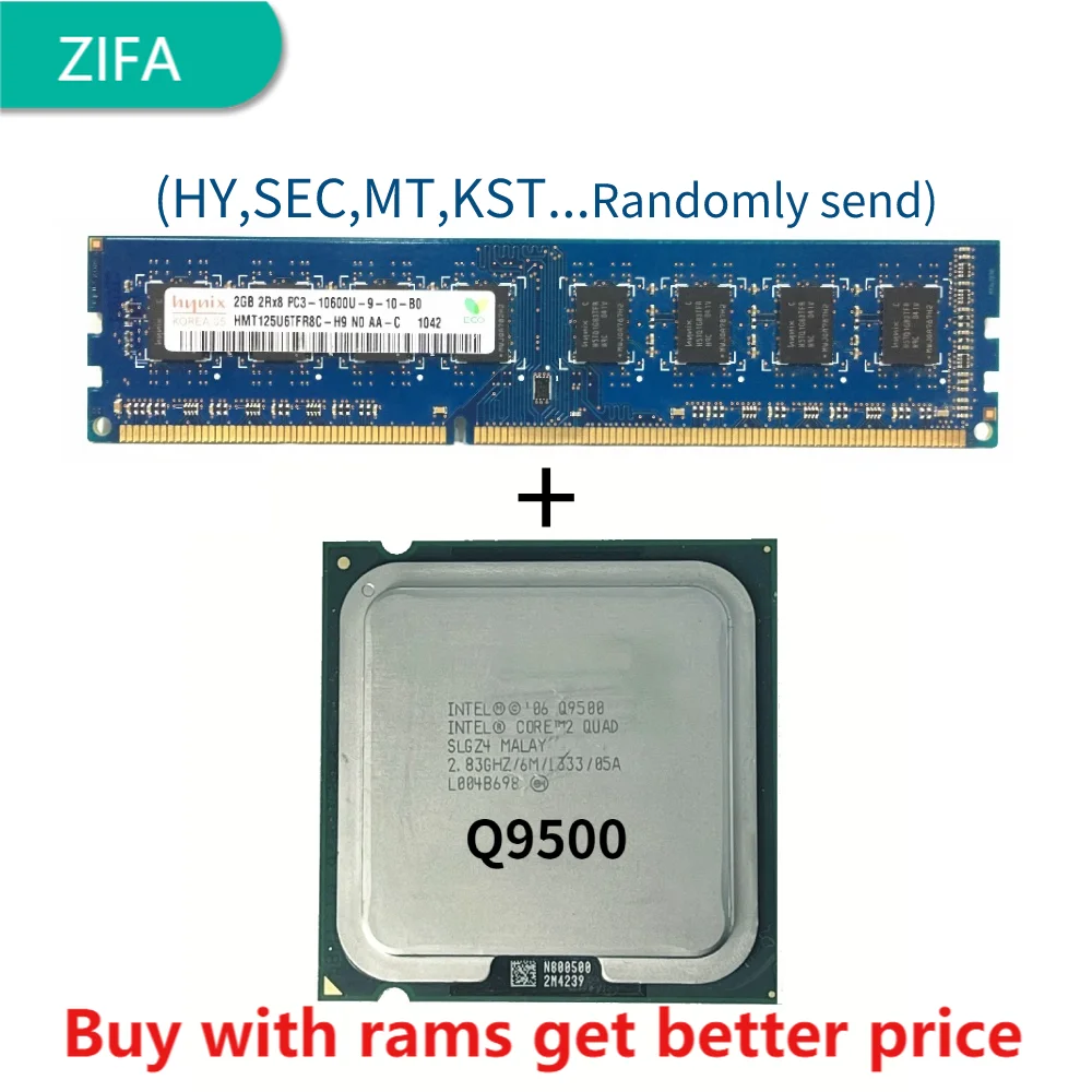 DDR3 2G 1333 МГц с четырехъядерным процессором Q9500 2 83 ГГц 6 Мб кэш FSB настольный