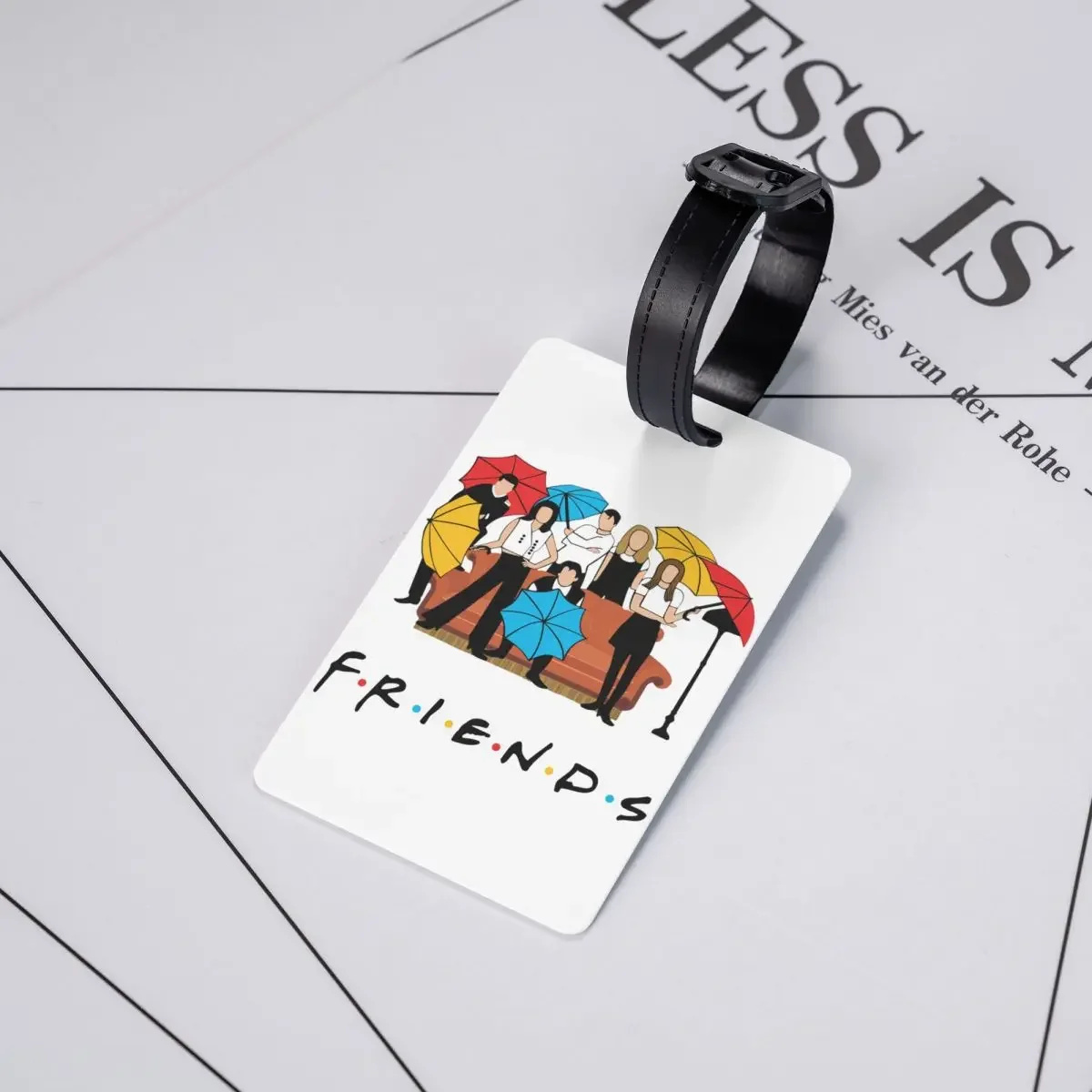 Friends TV Show Luggage Tag With Name Card Privacy Cover ID Label for Travel Bag Suitcase