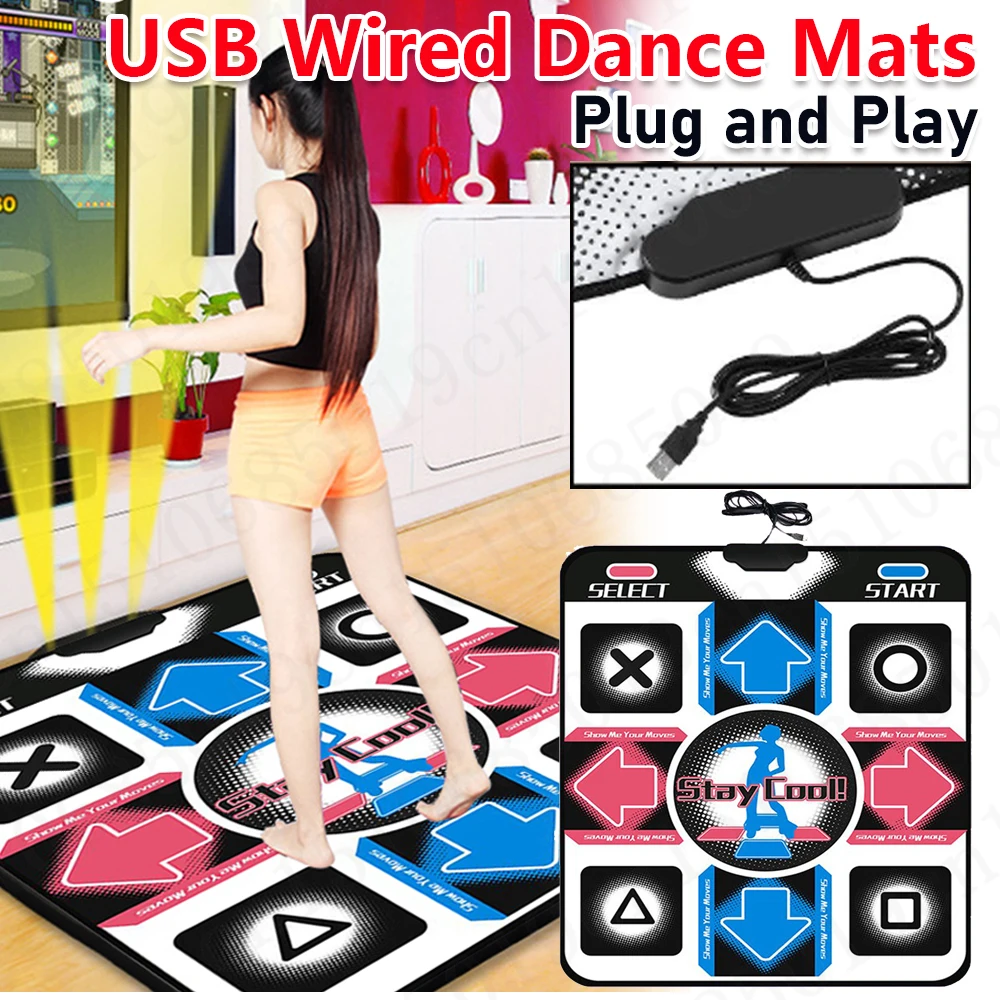 USB Dance Mat Dancing Pad Step Foot Blanket for PC Laptop Video Game Family Sports Motion Sensing Game Non-Slip Dance Mat dance mats