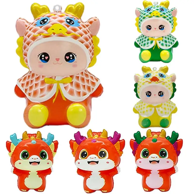 

Веселая игрушка-дракон для снятия стресса, игрушка-талисман для любителей знаков зодиака, китайский новый год, талисман-дракон с знаками Зодиака, Сжимаемый сенсорный