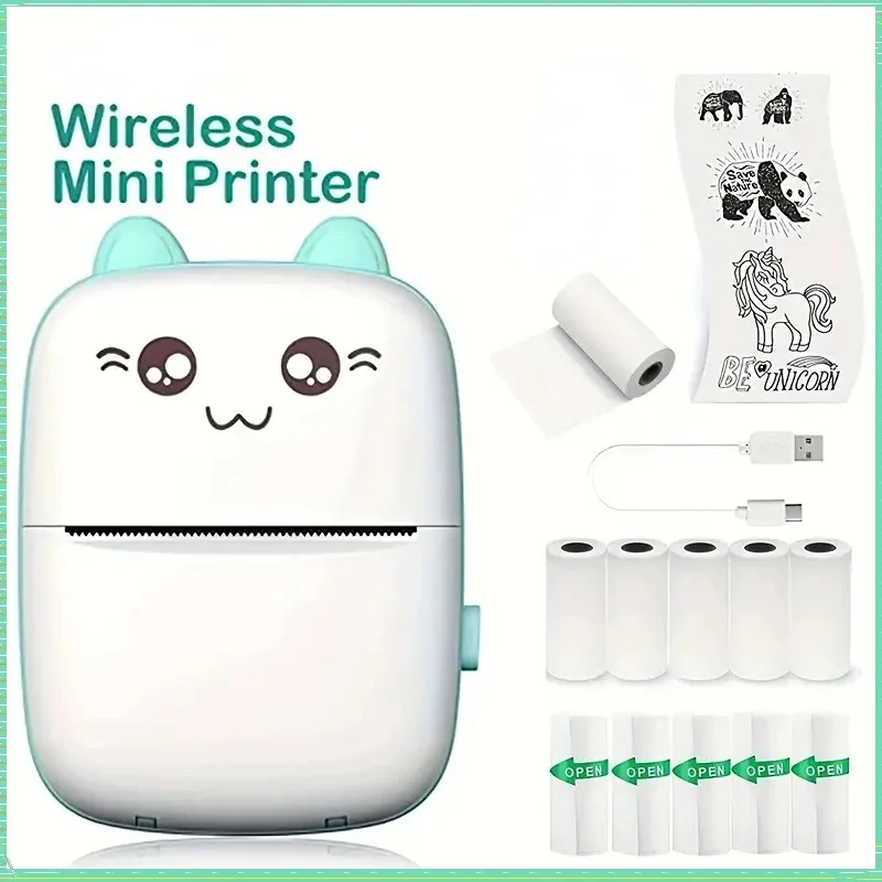 C9Portable-Thermal-Printer-MINI-Wirelessly-BT-203dpi-Photo-Label-Memo ...