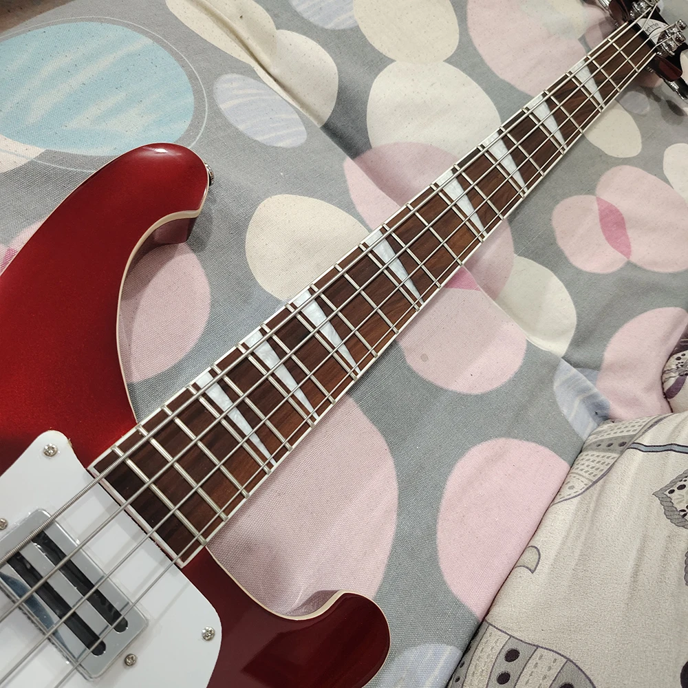 6 string Ri ckenboker Red silver powder BASS electric bass