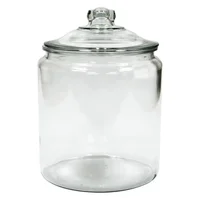 Glass Food Storage Jar Heritage Hill 2-Gal with Lid Organize Pantry Kitchen Essentials Candy Canning Crackers Storage Jar 1