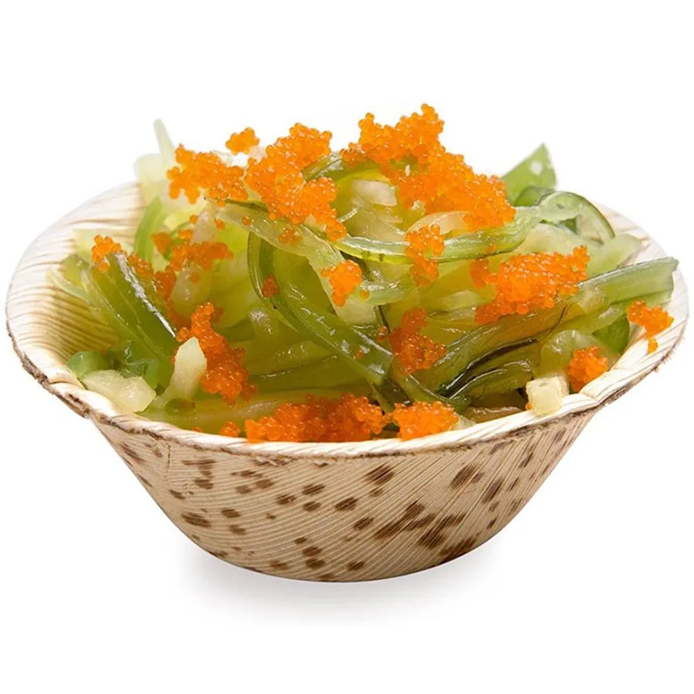 Description Picture 6 of item20 Pieces x Home Party Wedding Supplies Disposable Eco-Friendly Tableware 60ml Mini Bamboo Leaf Saucer Dish Bowl