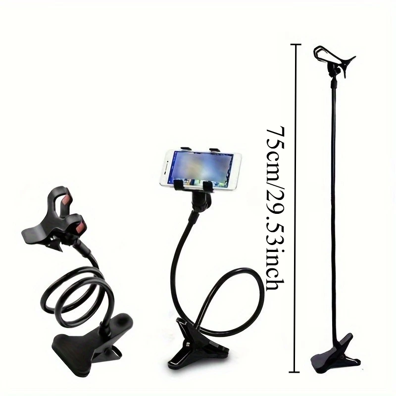 Cell Phone Holder Universal Bedside Phone Stand Lazy Bracket Flexible Long Arms Clip Mount for Smartphone in Bedroom Office Desk