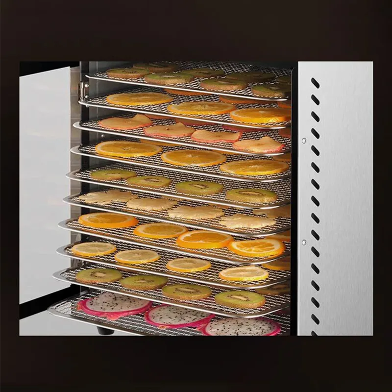 220V 10 Trays Food Dehydrator Stainless Steel Machine 800W Household Vegetables Fruit Dryer with Digital Timer forElectric Food