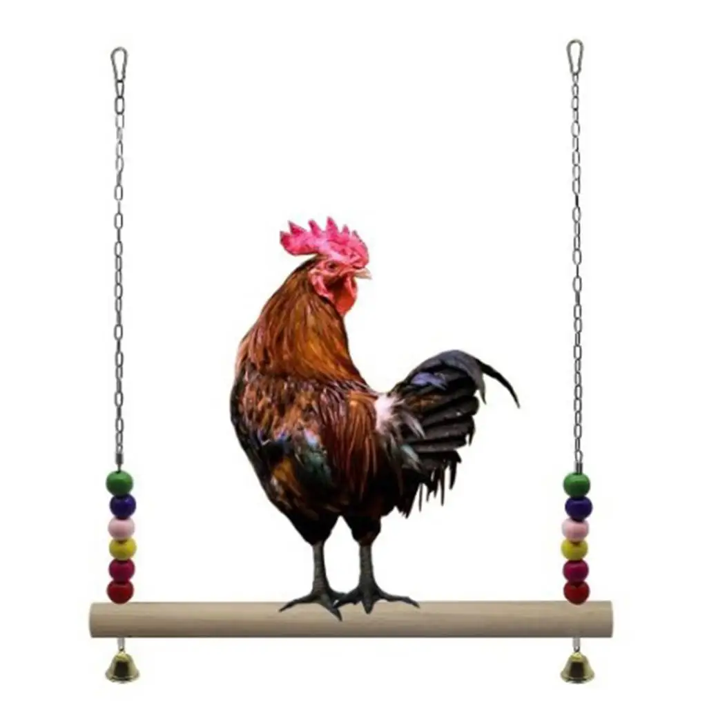 Chicken Swing Toy,Natural Wooden Chicken Perch for Hens Parrot Macaw Bird,Chicken Free Standing Swing -Chicken Coop Accessories Chicken Swing Toy,Natural Wooden Chicken Perch for Hens Parrot Macaw Bird,Chicken Free Standing Swing -Chicken Coop Accessories