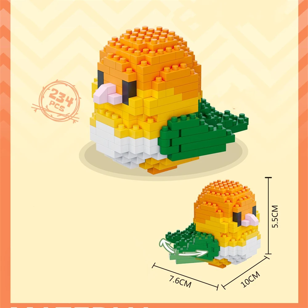 Kawaii Cute Bird Mini Building Blocks Set - Creative Educational Toy for Kids - Perfect for Decoration and Play