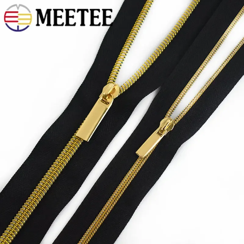 50Pcs Meetee Zipper Sliders for 3# 5# Nylon Zippers Down Jacket Pocket Zip Head Bag Zips Puller Repair DIY Sewing Accessories