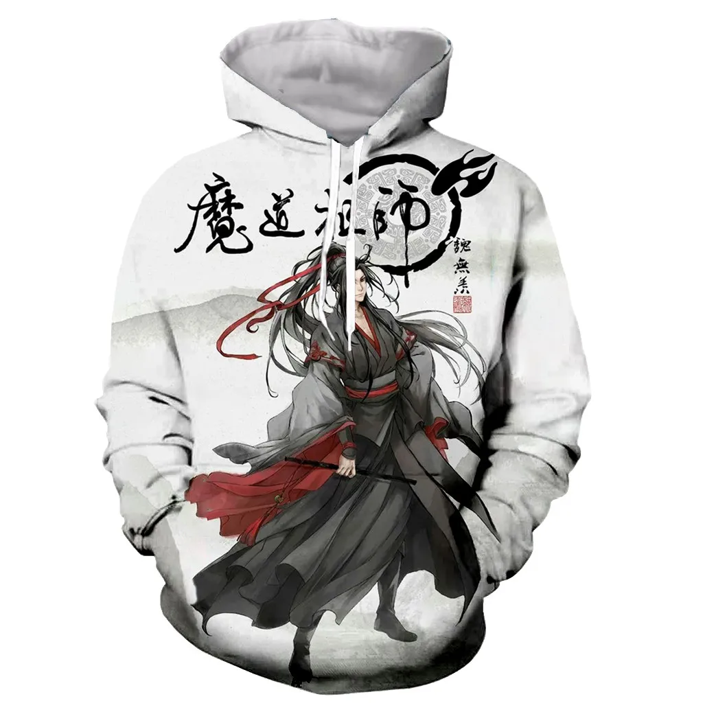 

2023 Anime MO DAO ZU SHI Funny Hoobies Long Sleeves 3D Print Zipper Hoodies Hooded Sweatshirts Men Women Plus Size Hoodies Coat